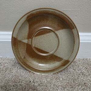 Vintage Iron Mountain Stoneware White Top Saucer